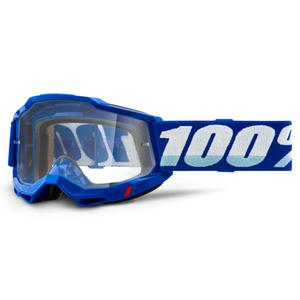 Motocross szemüveg 100% ACCURI 2 kék (átlátszó plexiüveg)