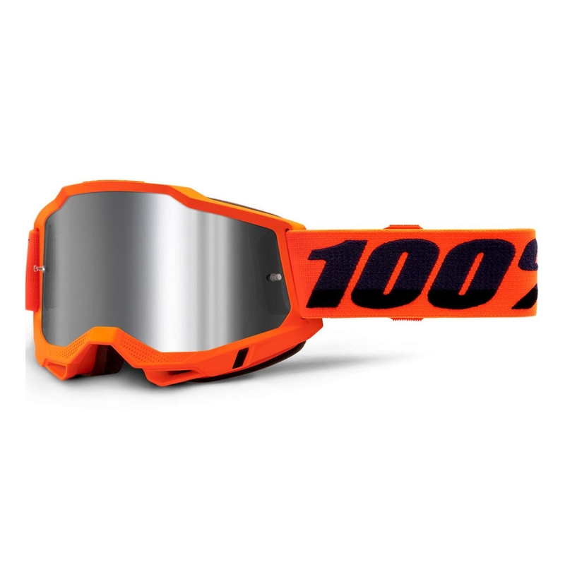 Motocross szemüveg 100% ACCURI 2 narancs (ezüst tükör plexiüveg)