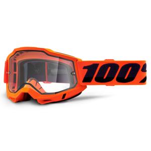Motocross szemüveg 100% ACCURI 2 narancs (dupla tiszta védőburkolat)
