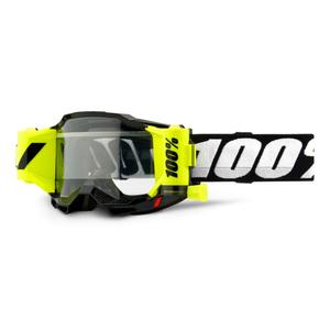 Motocross szemüveg 100% ACCURI 2 Roll-Off fekete (átlátszó szemellenző)
