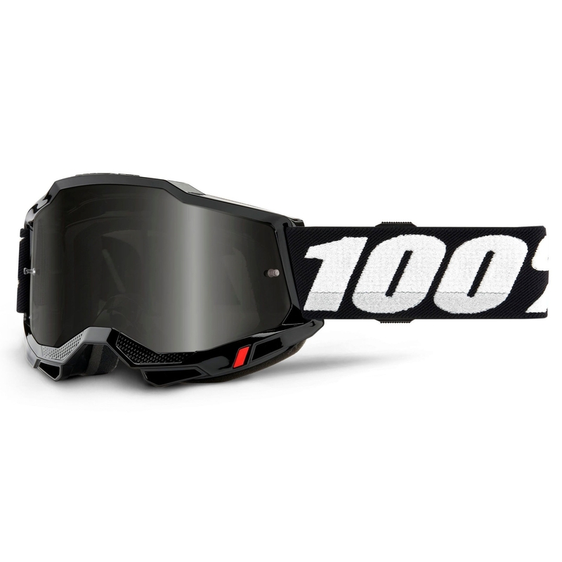 Motocross szemüveg 100% ACCURI 2 fekete (füstplexi)