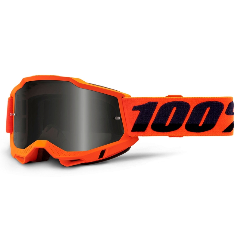 100% ACCURI 2 motokrossz szemüveg narancssárga (füstös plexi)
