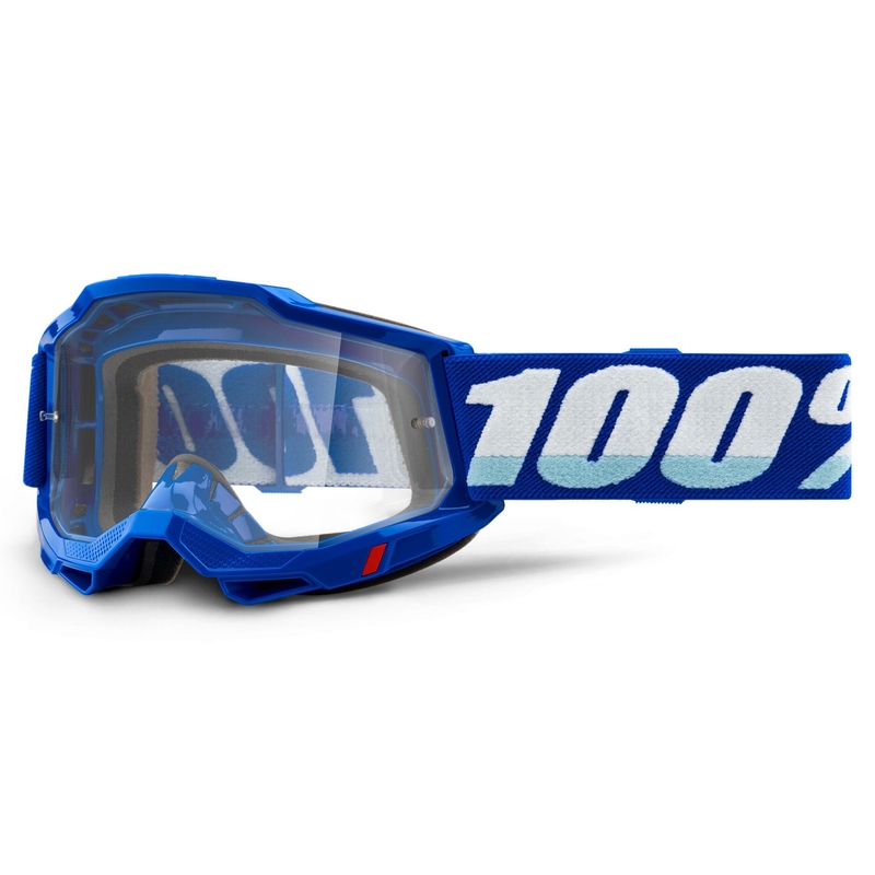 Motocross szemüveg 100% ACCURI 2 OTG kék (tiszta plexiüveg)
