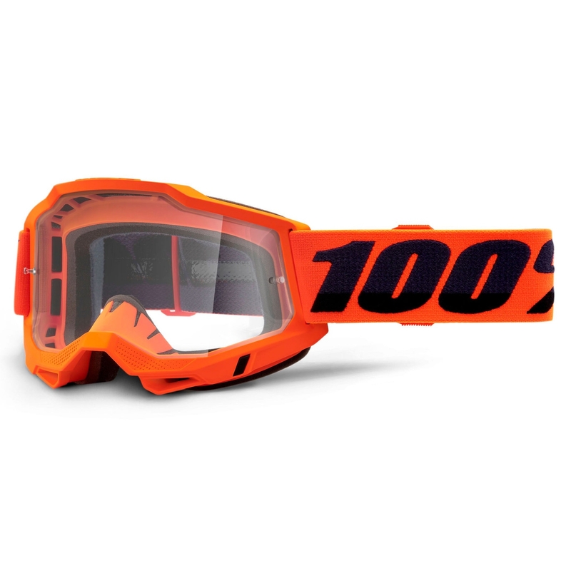 Motocross szemüveg 100% ACCURI 2 OTG narancs (tiszta szemellenző) kiárusítás
