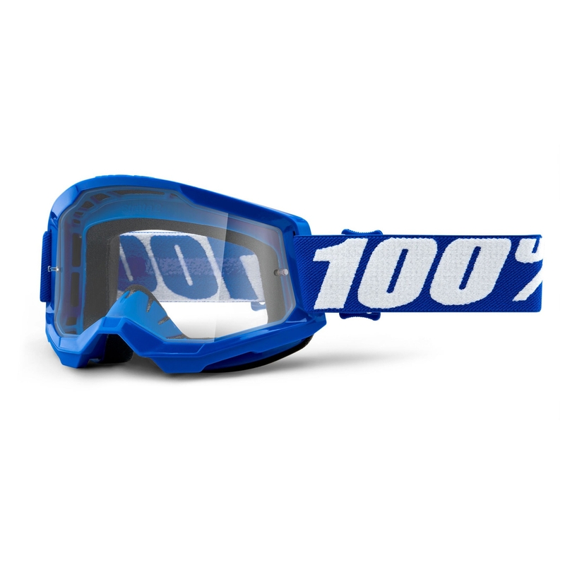 Motocross szemüveg 100% STRATA 2 kék (átlátszó szemellenző)