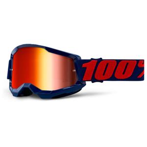 Motocross szemüveg 100% STRATA 2 Masego kék (piros tükör plexi)