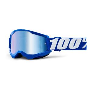 Gyerek Motocross szemüveg 100% STRATA 2 kék (tükörkék plexi)