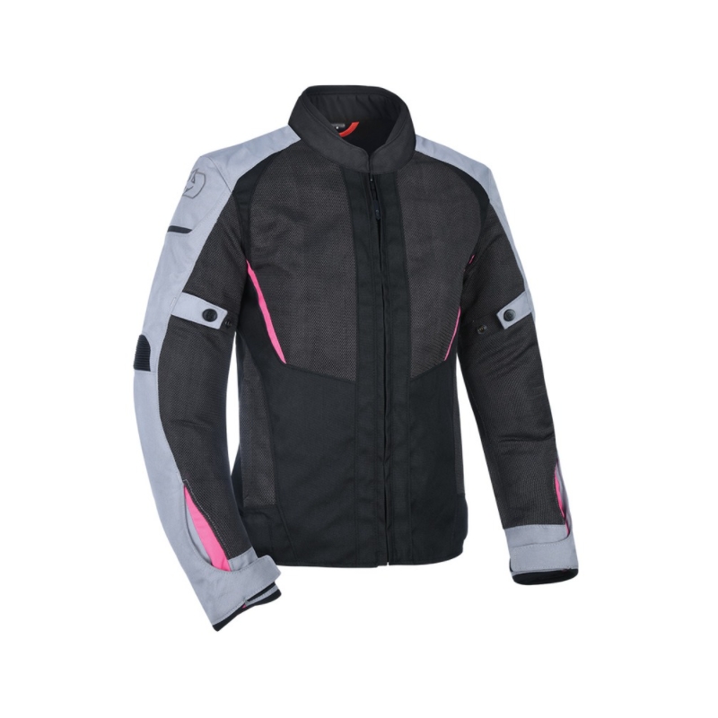 Női motoros kabát Oxford Iota 1.0 Air Black-Grey-Pink