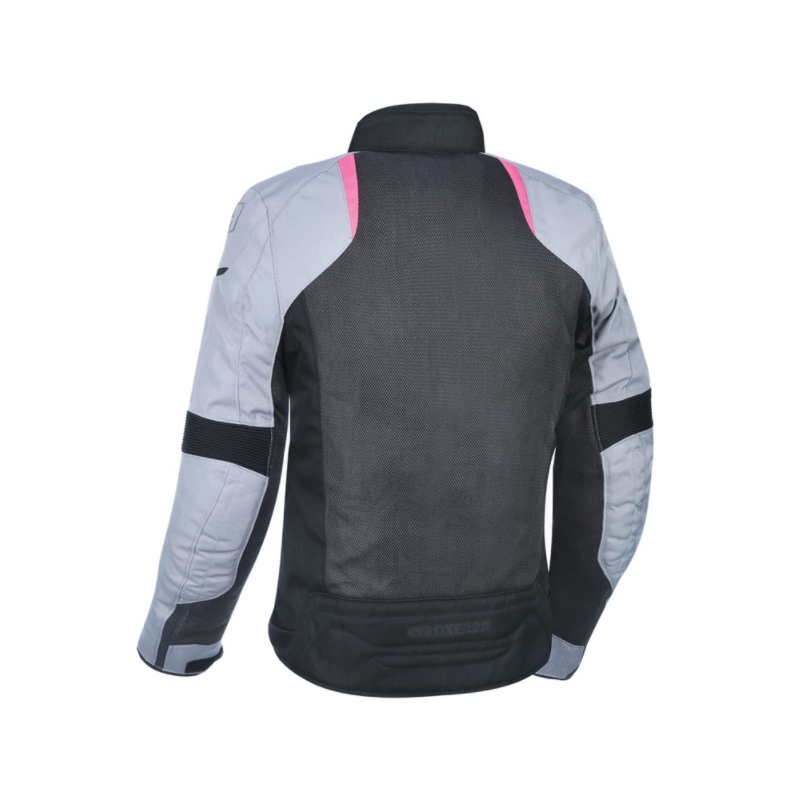 Női motoros kabát Oxford Iota 1.0 Air Black-Grey-Pink