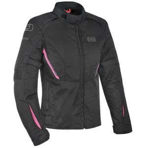 Női motoros kabát Oxford Iota 1.0 Air fekete-rózsaszín