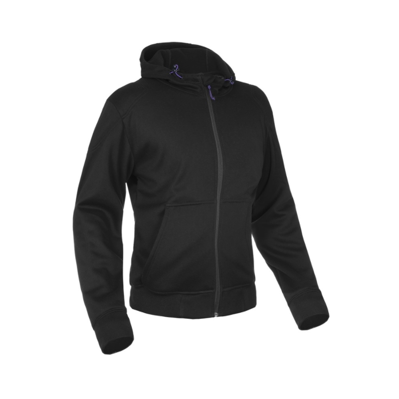 Női motoros pulóver Oxford Super Hoodie 2.0 fekete akció