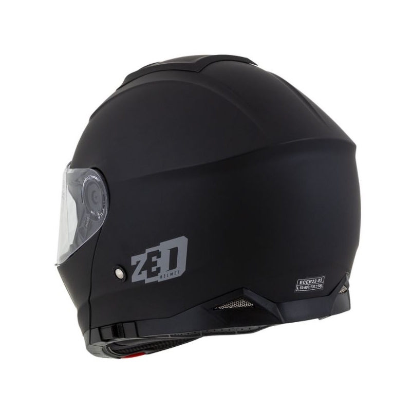 Billenő sisak motorkerékpárhoz ZED F18 fekete matt