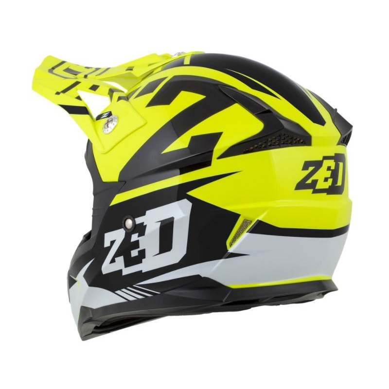 ZED X1.9 motocross sisak fekete-fehér-fluo sárga