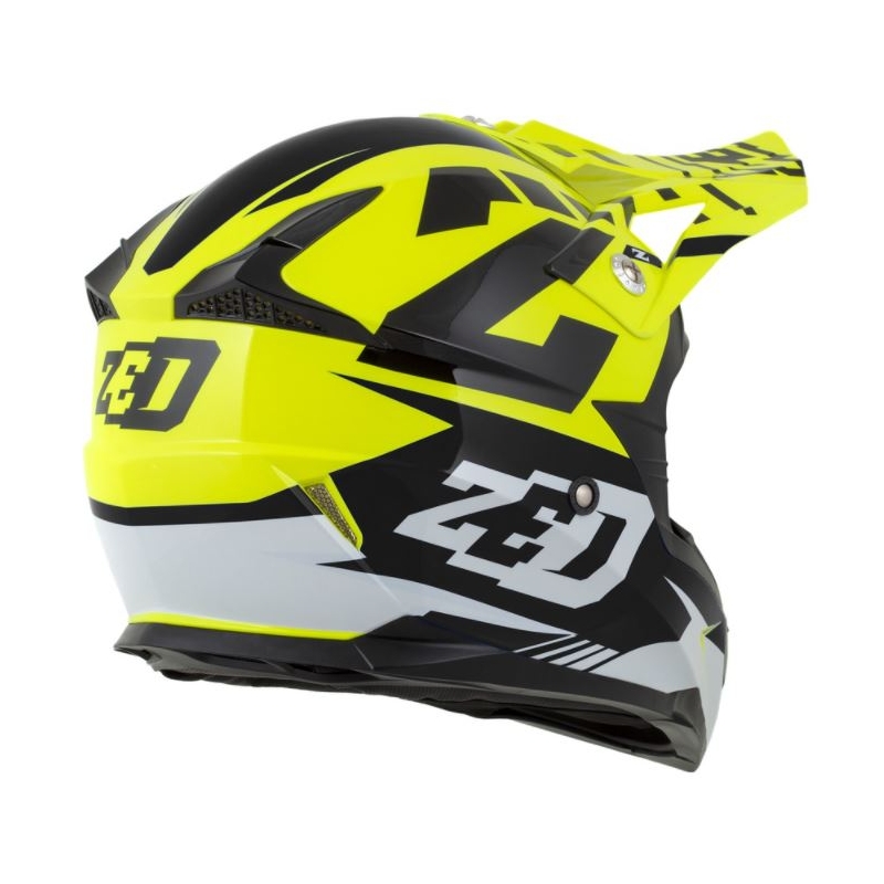 ZED X1.9 motocross sisak fekete-fehér-fluo sárga