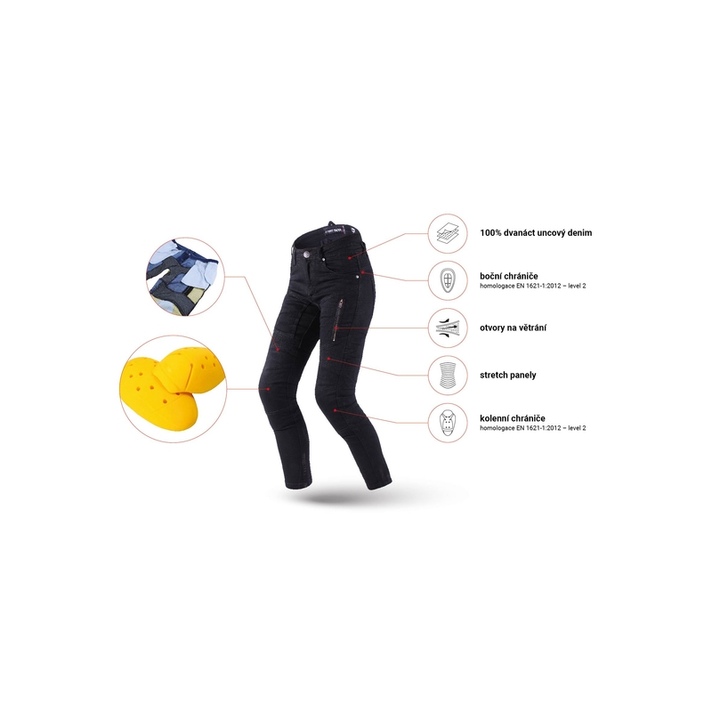 Street Racer Stretch II Slim fit CE női farmernadrág fekete