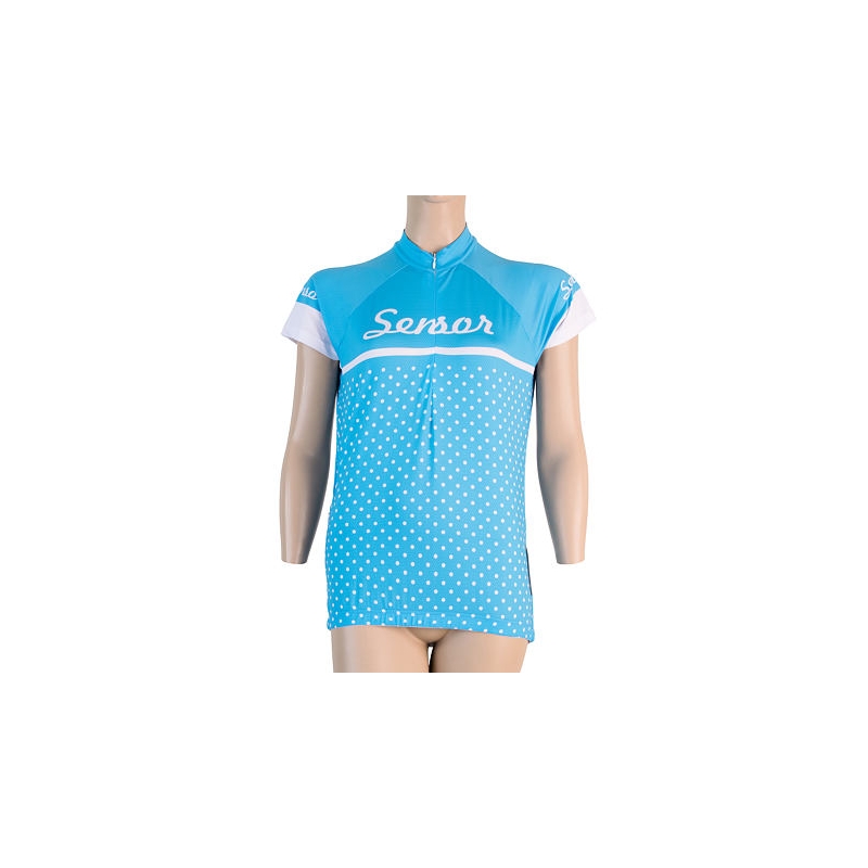 Dámský dres Sensor Dots modrý - krátký rukáv výprodej