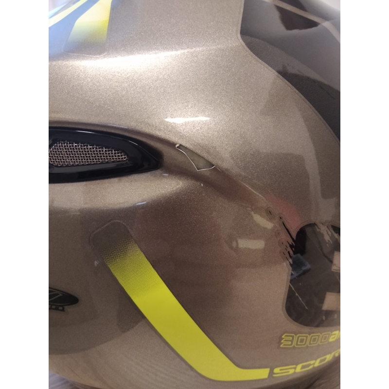 Összecsukható sisak Scorpion EXO-3000 Air Creed titán-fekete-fluo sárga - II.class