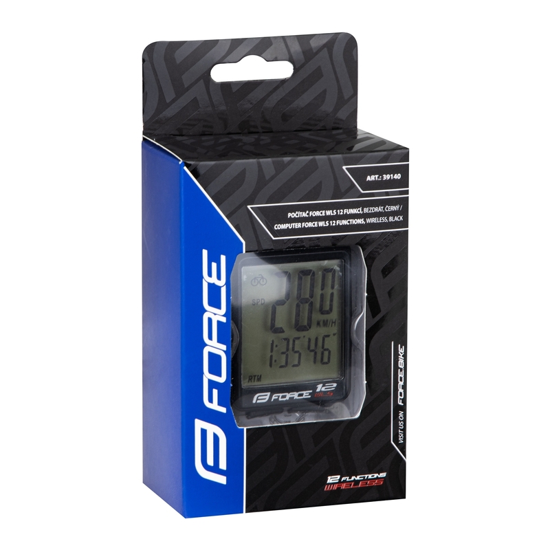 Cyklopočítač FORCE WLS 12 černý výprodej