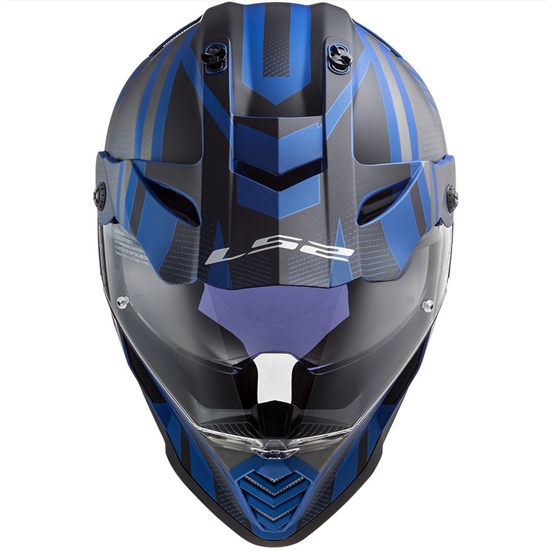 Enduro sisak LS2 MX436 Pioneer EVO Master fekete-ezüst-kék