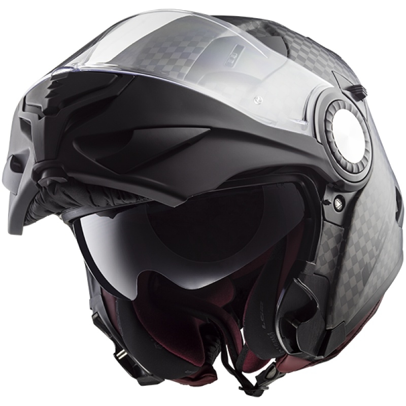 Billenő sisak LS2 FF313 motorkerékpárhoz Vortex solid carbon - II.class