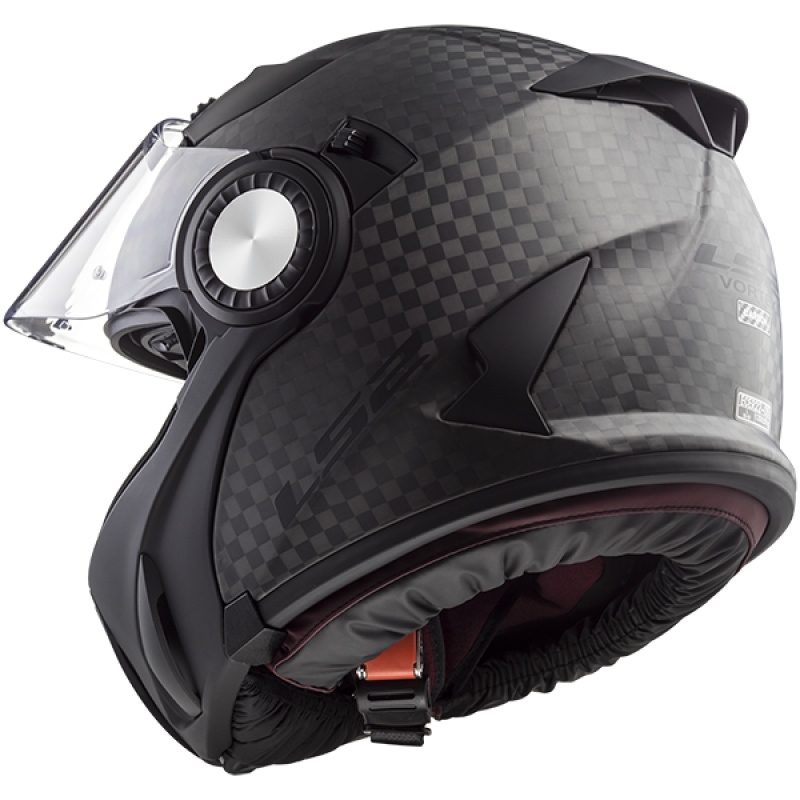 Billenő sisak LS2 FF313 motorkerékpárhoz Vortex solid carbon - II.class