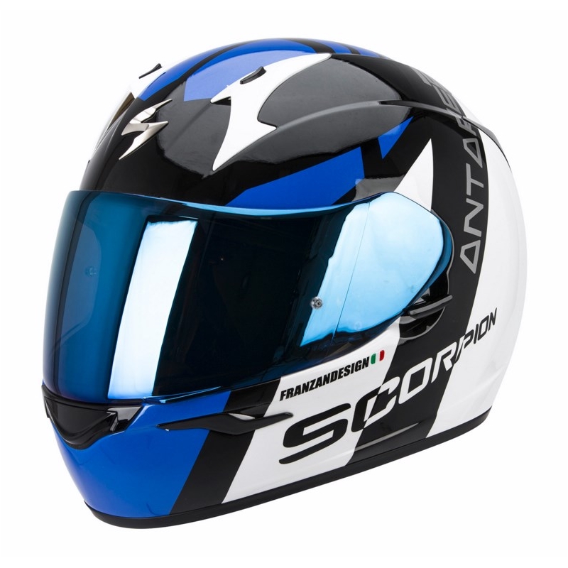 Motoros sisak Scorpion EXO-410 Air Antares fekete-kék