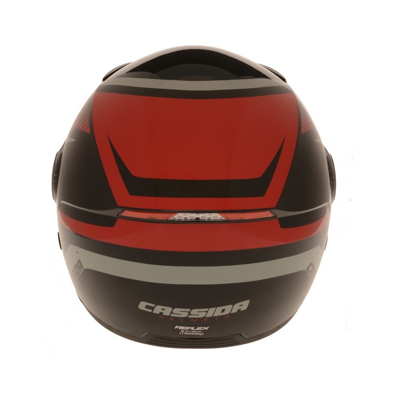 Nyitott motoros sisak Cassida Reflex fekete-piros-szürke