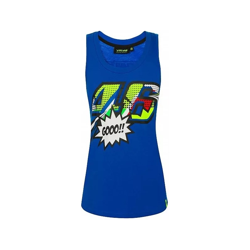 Női tank top VR46 Valentino Rossi POP ART kék