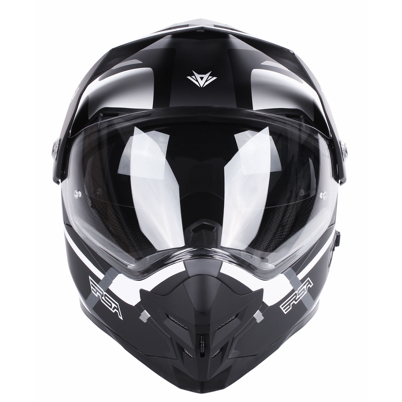RSA MX-01 EVO enduro bukósisak fekete-fehér-szürke kiárusítás