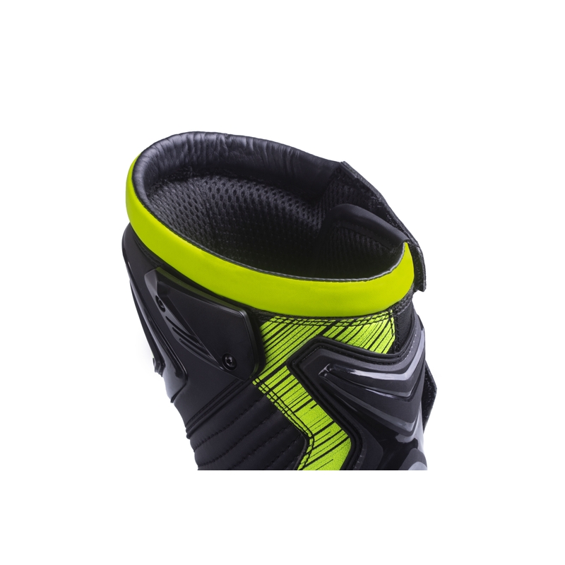 Street Racer Grid motoros csizma fekete-fluo sárga