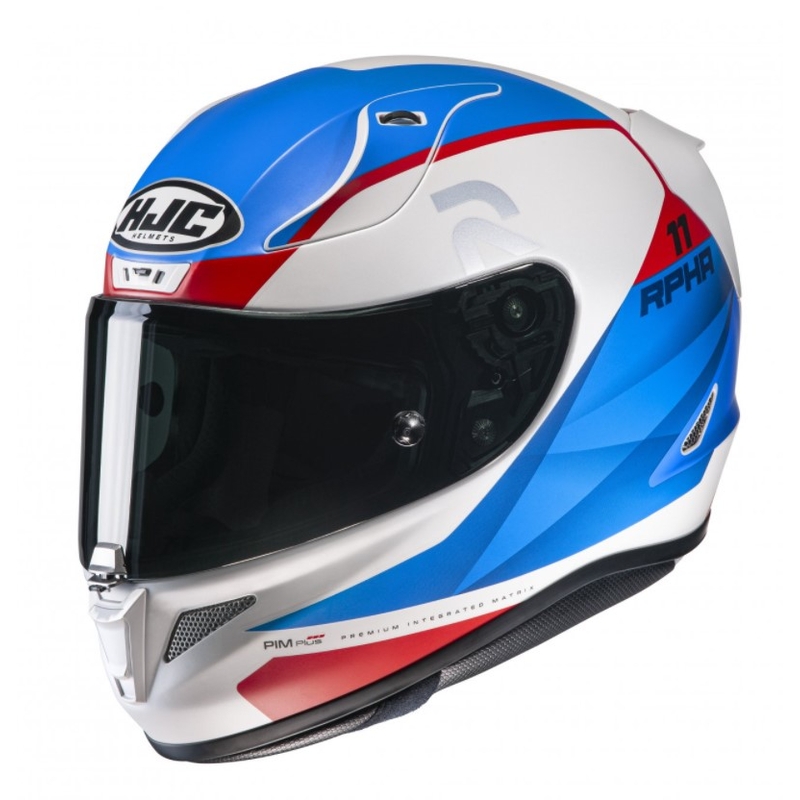 Beépített motoros sisak HJC RPHA 11 Texen MC21SF kék-piros-fehér kiárusítás