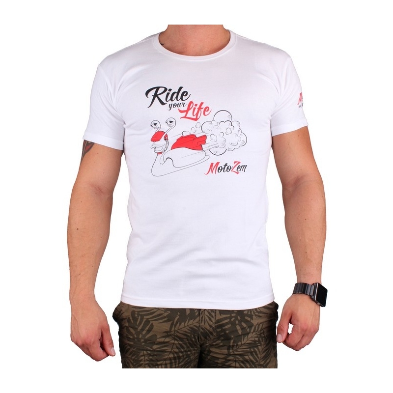 Motozem Ride az életed póló fehér kiárusítás