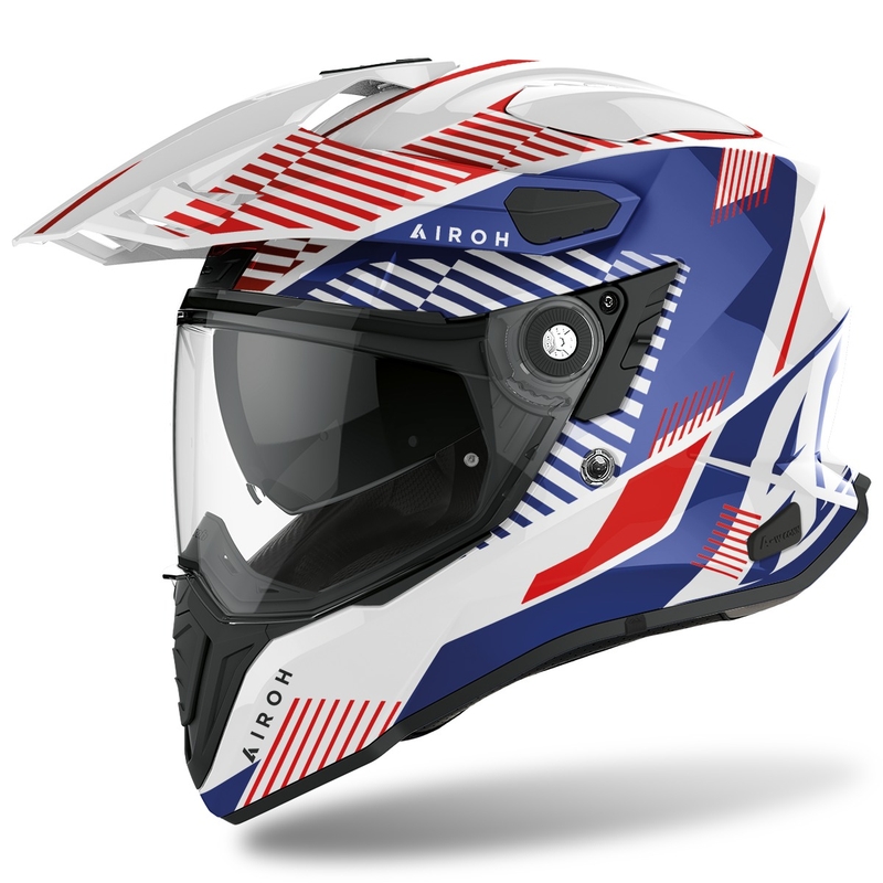 Enduro sisak Airoh Commander Boost 2022 kék-fehér fényes výprodej kiárusítás