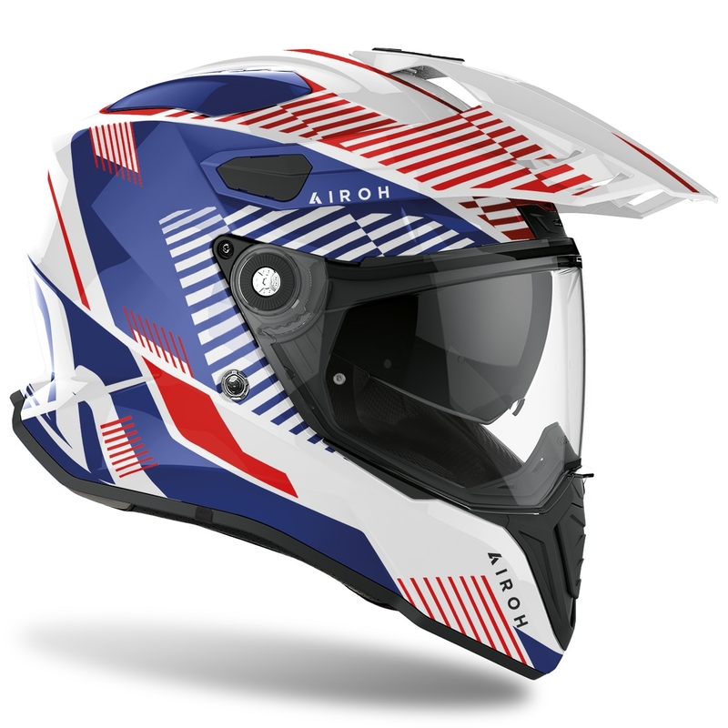Enduro sisak Airoh Commander Boost 2022 kék-fehér fényes výprodej kiárusítás