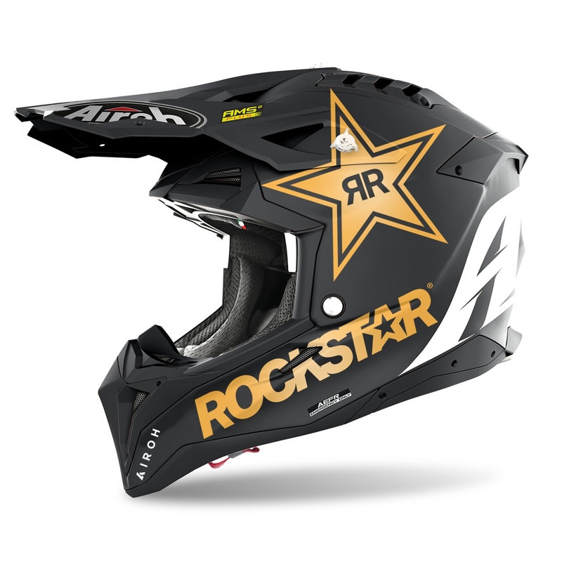 Motocross Sisak Airoh Aviator 3.0 Rockstar 2022 fekete matt kiárusítás