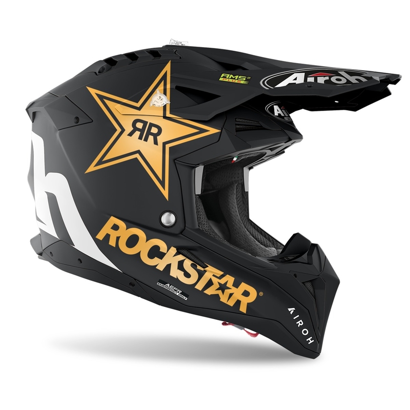 Motocross Sisak Airoh Aviator 3.0 Rockstar 2022 fekete matt kiárusítás