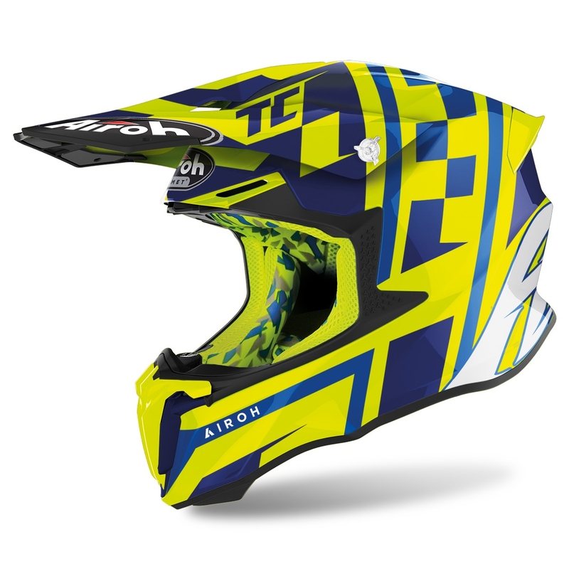 Motocross sisak Airoh Twist 2.0 TC21 2022 sárga fényes kiárusítás