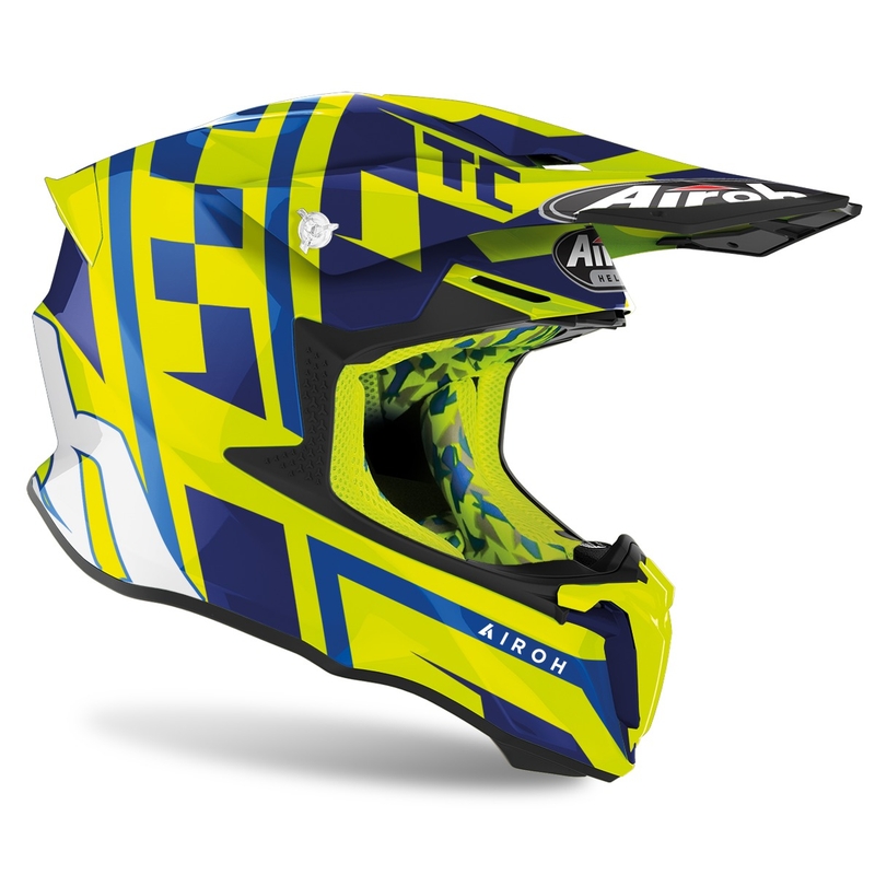 Motocross sisak Airoh Twist 2.0 TC21 2022 sárga fényes kiárusítás