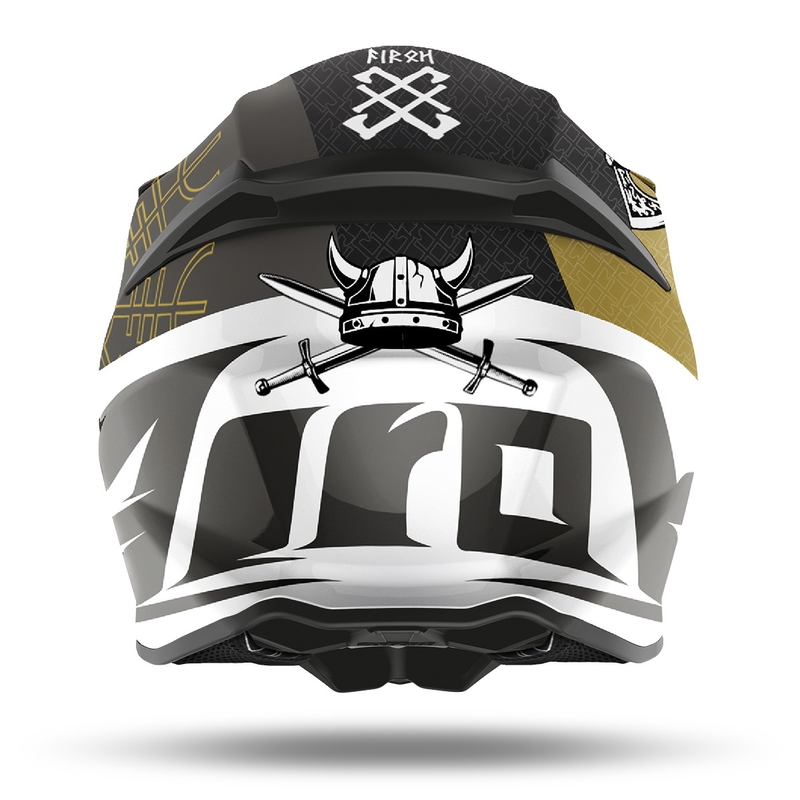 Motocross Sisak Airoh Twist 2.0 Sword 2021 Fehér-arany-szürke kiárusítás