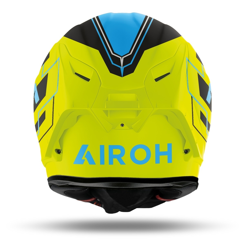Beépített motoros sisak Airoh GP550 S Challenge 2022 sárga-kék matt
