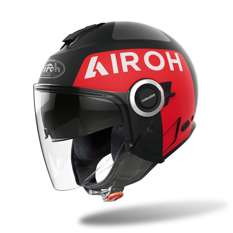 Airoh Helios Up 2022 Nyitott motoros sisak piros-fekete