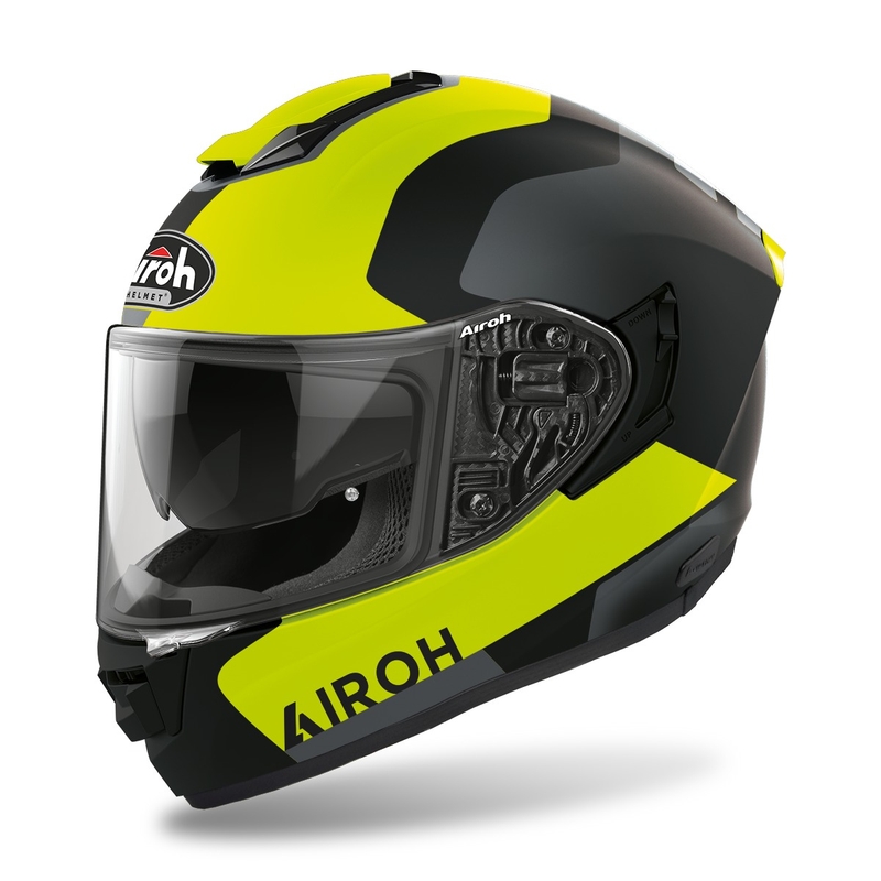 Beépített motoros sisak Airoh ST.501 Dock 2022 fluo sárga matt kiárusítás