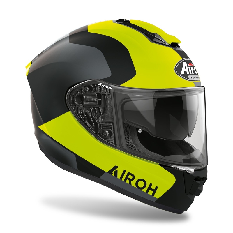 Beépített motoros sisak Airoh ST.501 Dock 2022 fluo sárga matt kiárusítás