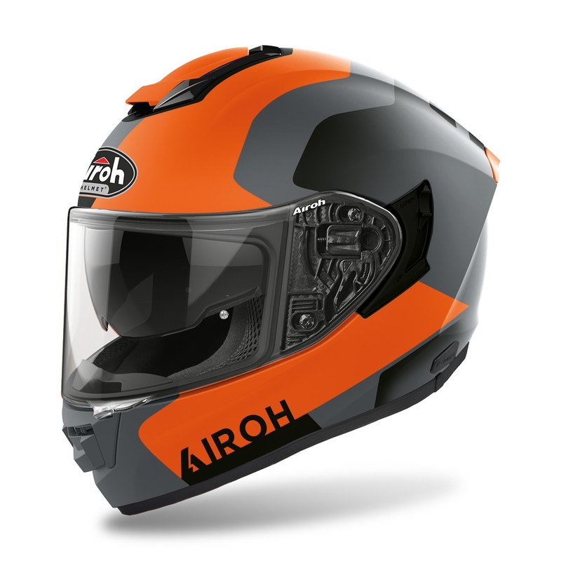 Beépített motoros sisak Airoh ST.501 Dock 2022 narancssárga matt kiárusítás