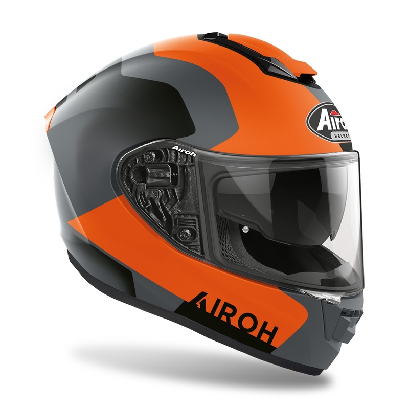 Beépített motoros sisak Airoh ST.501 Dock 2022 narancssárga matt kiárusítás