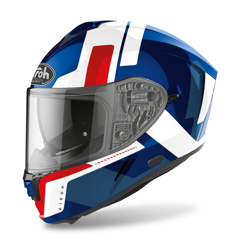 Integrált motorkerékpár sisak Airoh Spark Shogun 2022 kék-piros fényes kiárusítás