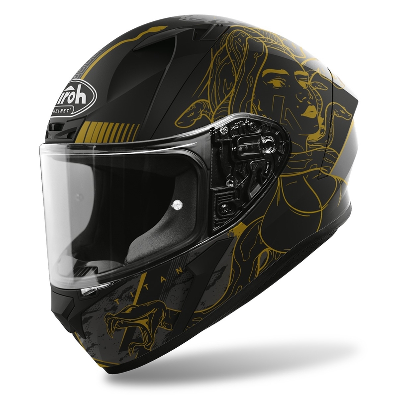 Integrált motoros sisak Airoh Valor Titan 2022 fekete-arany matt