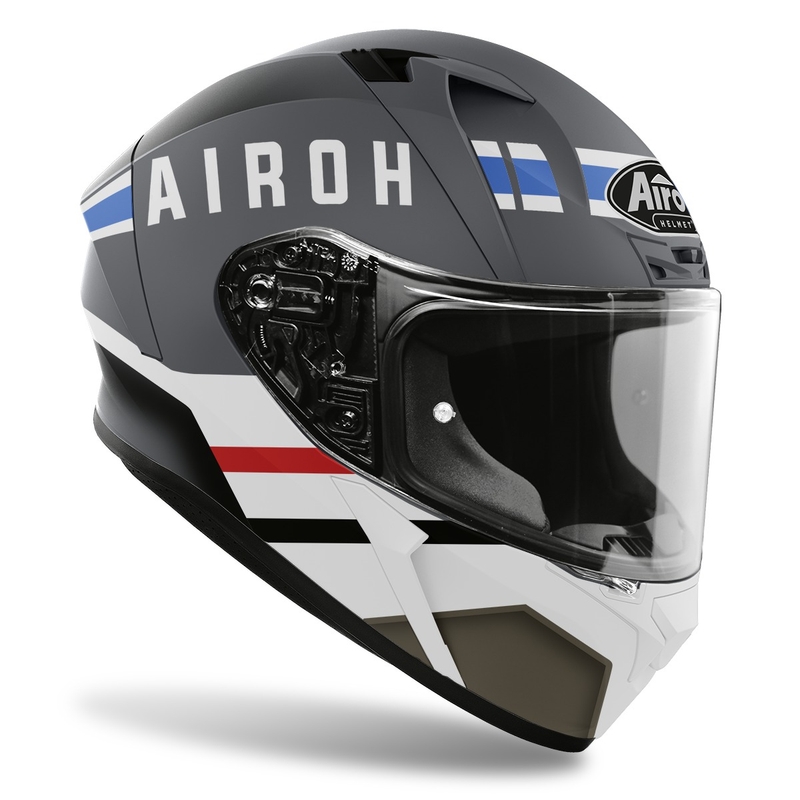 Integrált motorkerékpár sisak Airoh Valor Craft 2022 fehér-szürke matt