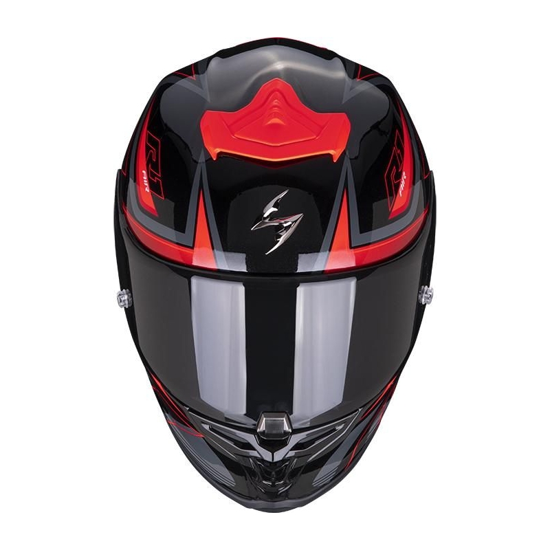Beépített motoros sisak Scorpion EXO-R1 Air Gaz fekete-piros