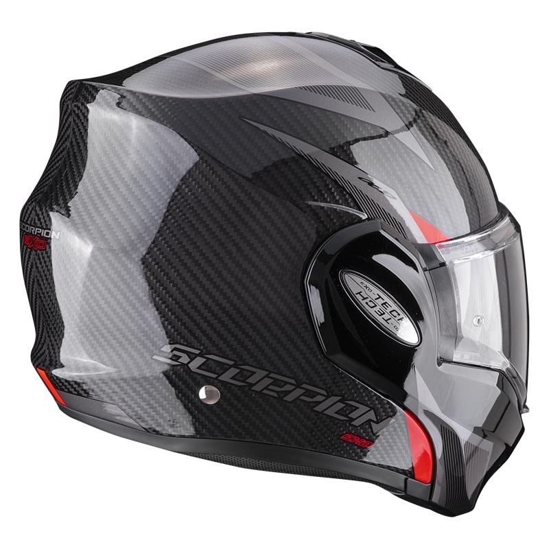Flip sisak Scorpion EXO-TECH Carbon Top fekete-piros